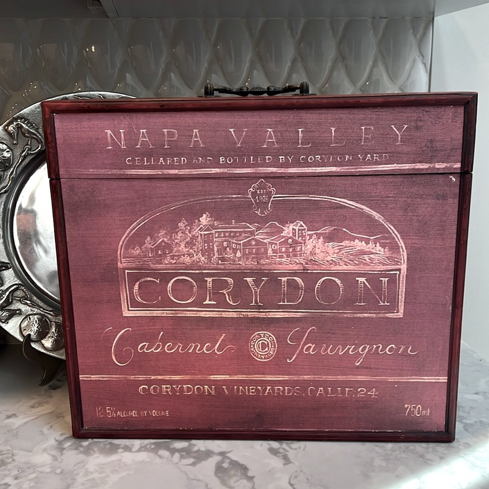 Wooden Wine Crate Carry Box